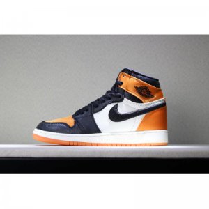 Men's and Women's Air Jordan 1 Satin "Shattered Backboard" Black