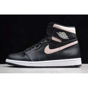 2019 Air Jordan 1 High Premium Black/Silt Red-Rush Maroon-White
