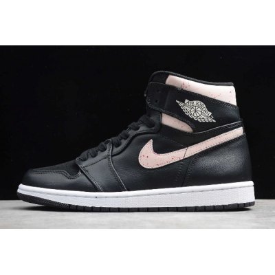 2019 Air Jordan 1 High Premium Black/Silt Red-Rush Maroon-White