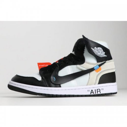 Off-White x Nike Air Jordan 1 Black/White AA3834-102 Free Shippi