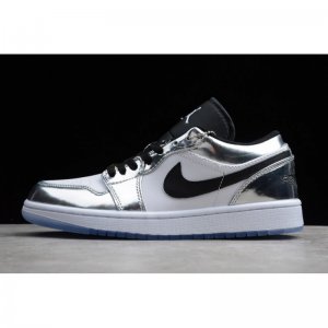 2019 Air Jordan 1 Low "Pass The Torch" Chrome/White-Turbo Green-