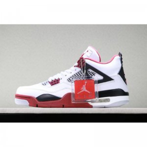 2019 Air Jordan 4 "Fire Red" White/Varsity Red-Black For Sale