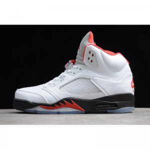 2020 Air Jordan 5 "Fire Red" White/Fire Red-Black DA1911-102