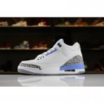 2018 Air Jordan 3 "UNC" PE White/White-Blue 820078 For Sale