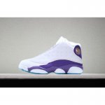 Kid's Air Jordan 13 "Hornets" PE White Purple Basketball Shoes