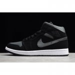 2019 Air Jordan 1 Mid SE Nylon Black Grey 852542-012