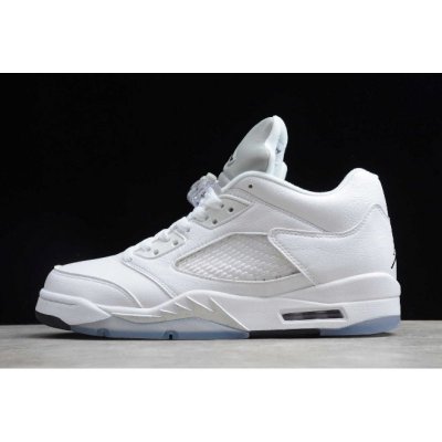 2020 Air Jordan 5 Retro Low White/Wolf Grey-Black 819172-122