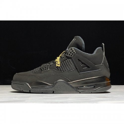 2020 Air Jordan 4 Retro "Black Cat" Black/Black-Light Graphite C