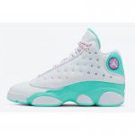 2020 Air Jordan 13 GS "Aurora Green" White/Soar-Aurora Green-Dig