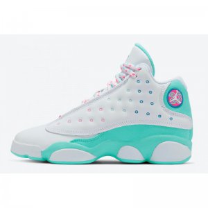 2020 Air Jordan 13 GS "Aurora Green" White/Soar-Aurora Green-Dig