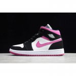 2020 Air Jordan 1 Mid Black/Pink-White BQ6472-005