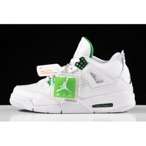 2020 Air Jordan 4 "Green Metallic" White/Pine Green-Metallic Sil