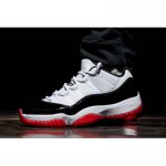 2020 Air Jordan 11 Low "White Bred" White/University Red-Black-T