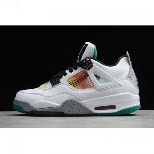 2020 Air Jordan 4 "Rasta" White/University Red-Lucid Green-Black