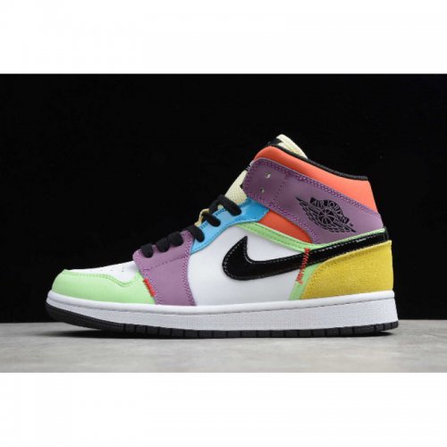 2020 Latest Air Jordan 1 Mid SE "Lightbulb" Multi-Color CW1140-1