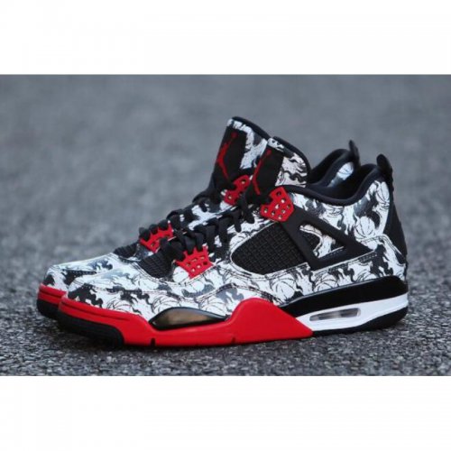 Air Jordan 4 "Tattoo" Black/Fire Red-Black-White BQ0897-006