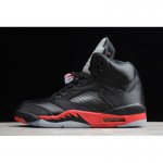 2020 Air Jordan 5 Retro "Satin Bred" Black/University Red 136027