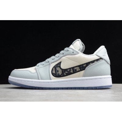 2020 Dior x Air Jordan 1 Low AJ1 Grey/White-Black 553668-998
