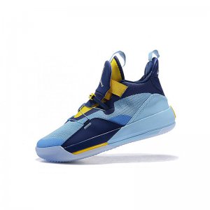 Air Jordan 33 XXXIII Mint Green/Navy Blue-Yellow For Sale