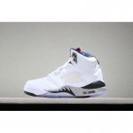 Kid's Air Jordan 5 Retro "White Cement" White/Black-Univeristy R