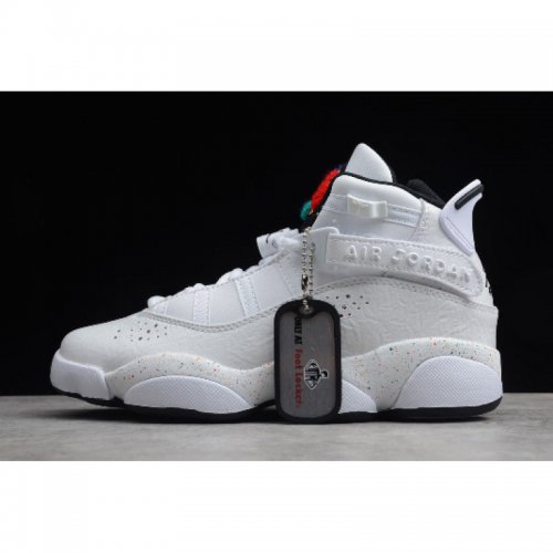 2019 Wmns Air Jordan 6 Rings "Paint Splatter" White/Black-Grey F