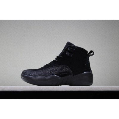 Kid's Air Jordan 12 OVO "Black" Basketball Shoes