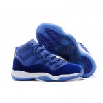 New Air Jordan 11 Velvet Heiress Blue White Basketball Shoes