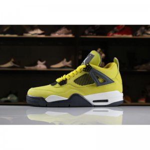 2018 Air Jordan 4 "Lightning" Tour Yellow/Dark Blue-Grey-White 3