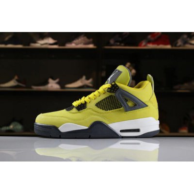 2018 Air Jordan 4 "Lightning" Tour Yellow/Dark Blue-Grey-White 3
