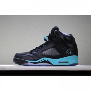 New Air Jordan 5 Black Green Men's Basketball Shoes