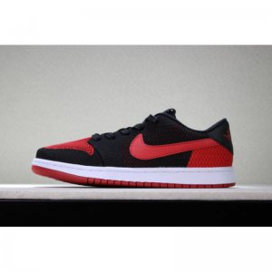 New Air Jordan 1 Low Flyknit "Banned" Black/Varsity Red-White Me