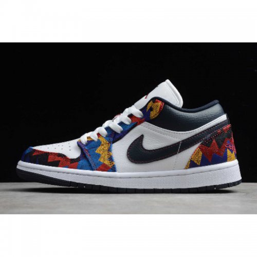 2020 New Air Jordan 1 Low White/Black-Rainbow CZ8659-100