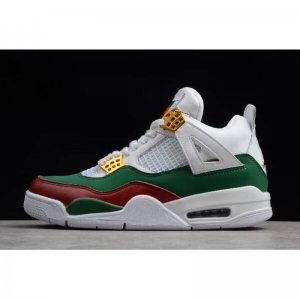 Air Jordan 4 "GG" White/Green-Red-Gold 308599-111