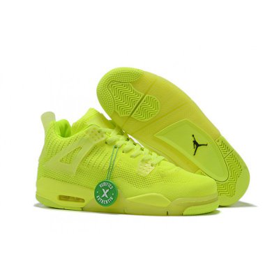 2019 New Air Jordan 4 Flyknit "Volt" AQ3559-700