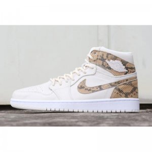 Air Jordan 1 High Premium "Snakeskin" Phantom/White AH7389-004
