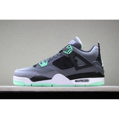Air Jordan 4 Retro "Green Glow" Dark Grey/Green Glow-Cement Grey