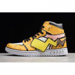 2019 Air Jordan 1 AJ1 Mid DIY Pikachu Custom 556298-001