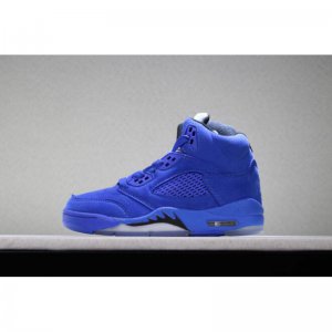 Kid's Air Jordan 5 Retro "Blue Suede" Game Royal/Black