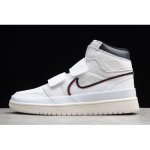2019 Air Jordan 1 Retro High Double Strap White Black Sail AQ792