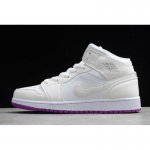 2020 Air Jordan 1 Mid GS Grey Fog/Deadly Pink 555112-iD