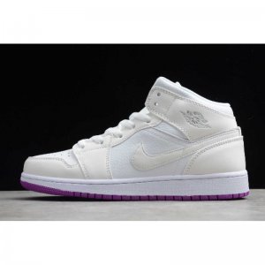 2020 Air Jordan 1 Mid GS Grey Fog/Deadly Pink 555112-iD