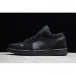 2019 Air Jordan 1 Retro Low "Triple Black" 553558-025