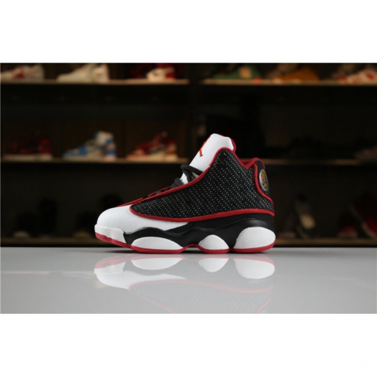 Kid's Air Jordan 13 Black/True Red-White For Sale - Click Image to Close