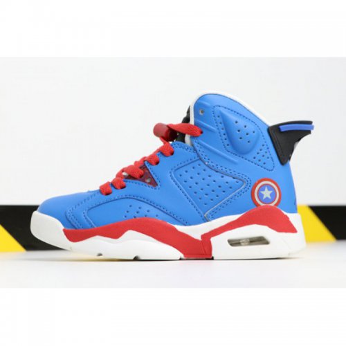 Kid's Air Jordan 6 "Captain America" Blue/Red-White For Sale