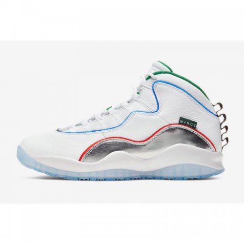 2020 Air Jordan 10 "Wings" White/Clover-Chrome-Black CK4352-103