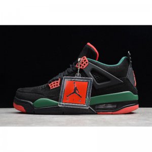 2019 Air Jordan 4 NRG Black/Gorge Green-Varsity Red AQ3816-063