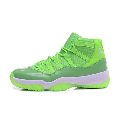 New Air Jordan 11 GS "Neon Green" PE Basketball Shoes