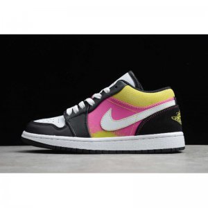 2020 Air Jordan 1 Low "Spray Paint" Black/Active Fuchsia-Cyber-W