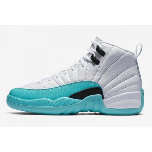 Air Jordan 12 GS "Light Aqua" White/Light Aqua-Black 510815-100