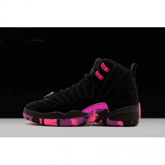 Air Jordan 12 Retro DB "Doernbecher" Black/Hyper Violet-Pink Bla - Click Image to Close